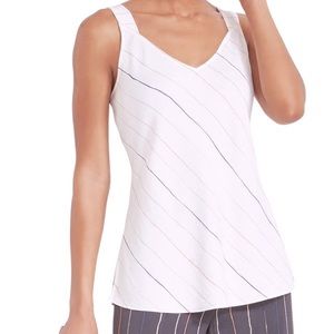 NWT Nic + Zoe Striped V Neck Tank Size 1X